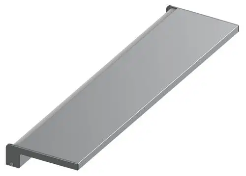 Leuchte von Keuco, schmal und rechteckig, mit metallischer Oberfläche. Eignet sich zur Wandmontage und bietet Beleuchtung für verschiedene Räume.